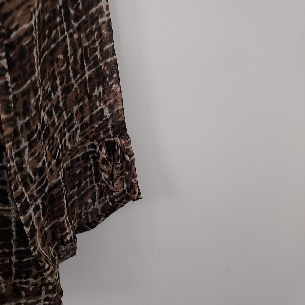 Jm Collection Size 18 Button Down Long Sleeve Blo… - image 2